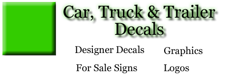 Vehicles - Designer Decals, Graphics, For Sale Signs, and Logos